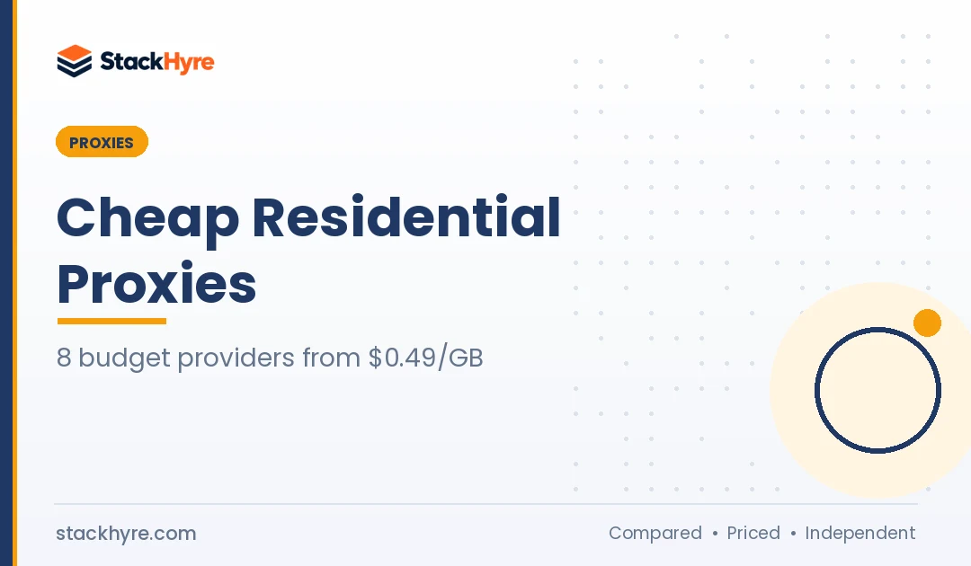 Cheap Residential Proxies in 2026: 8 Budget Providers From $0.49/GB