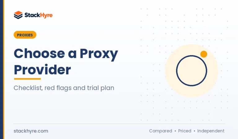 how to choose a proxy provider