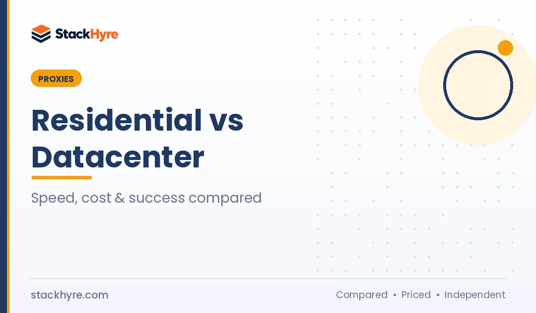 Residential vs Datacenter Proxies: Speed, Cost and Success Rates Compared (2026)